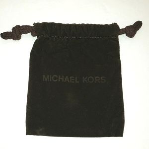 Michael Kors Dark Brown Velvet Drawstring Bag